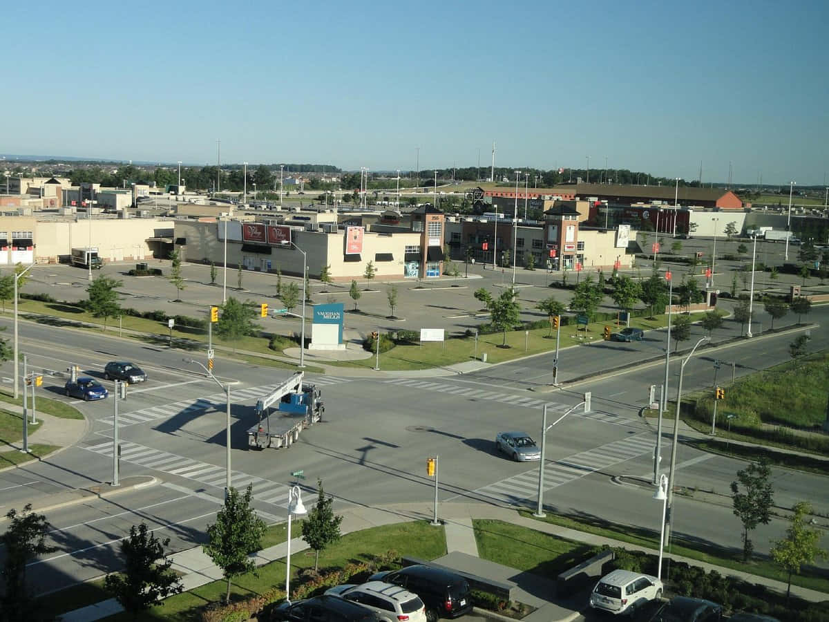 Vaughan Suburban Intersection View Wallpaper