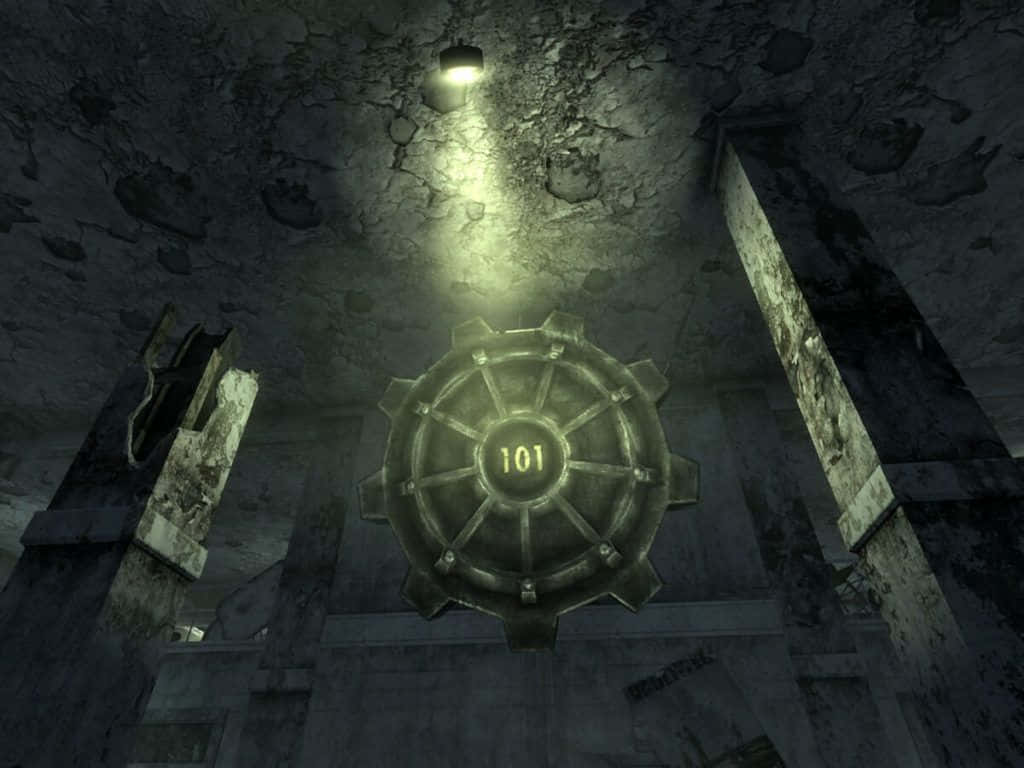 Vault 101 Entrance - The Gateway To Post-apocalyptic World Wallpaper