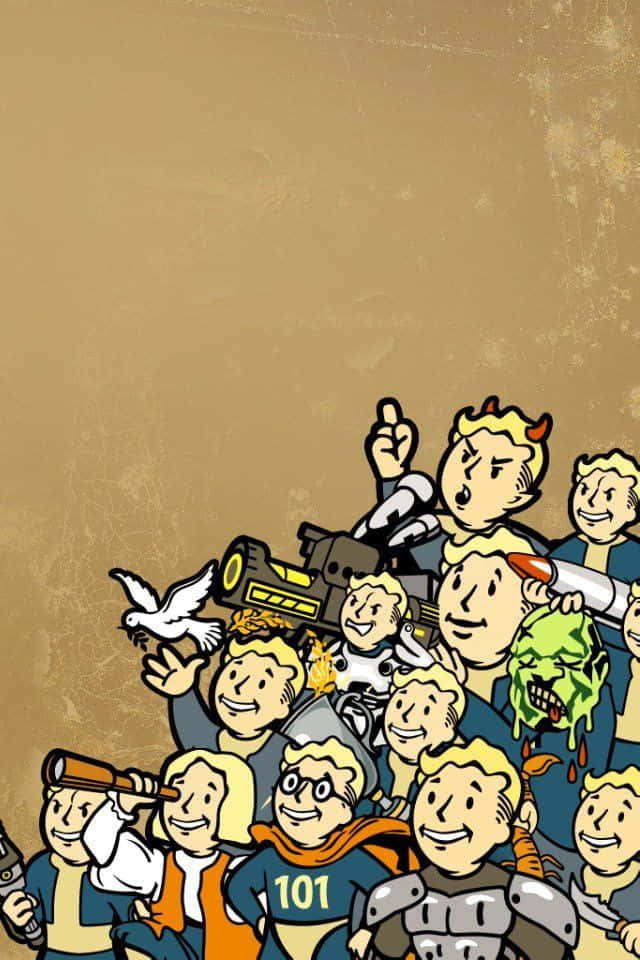 Vault101 Fallout Characters Collage Wallpaper