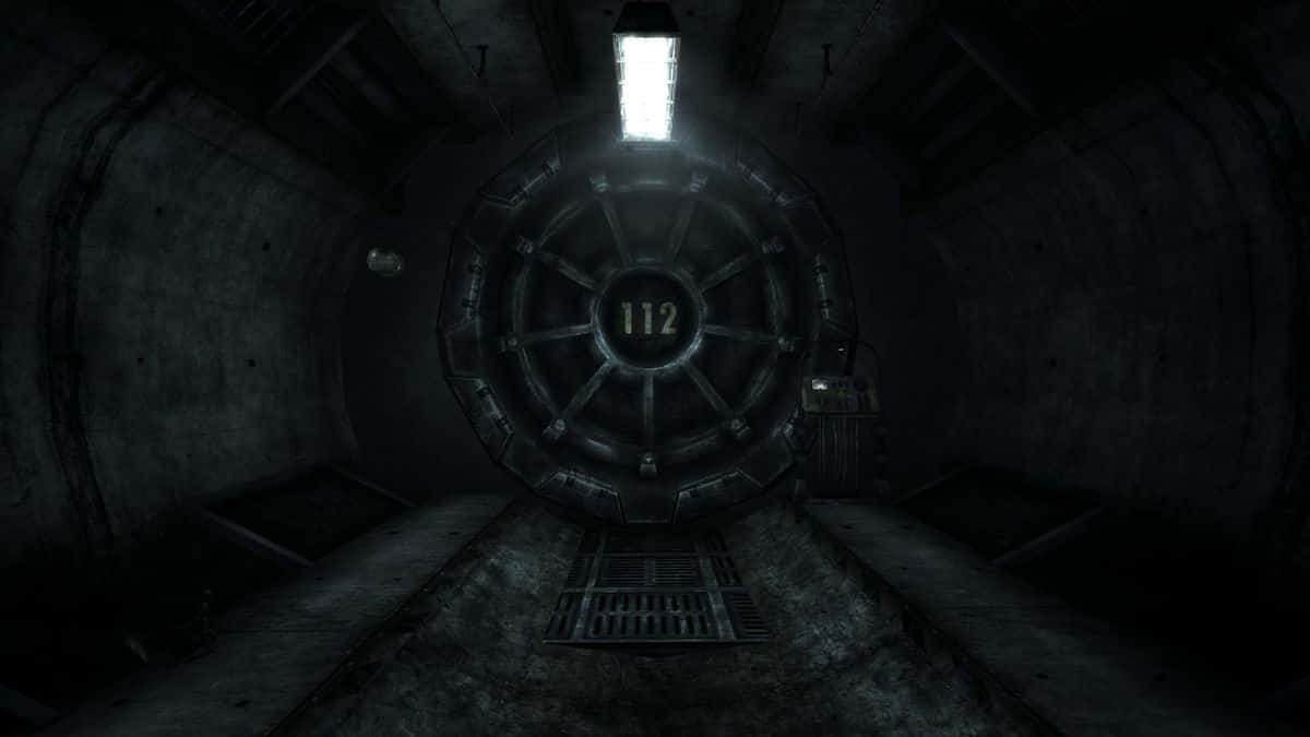 Vault112 Entrance Security Door Wallpaper