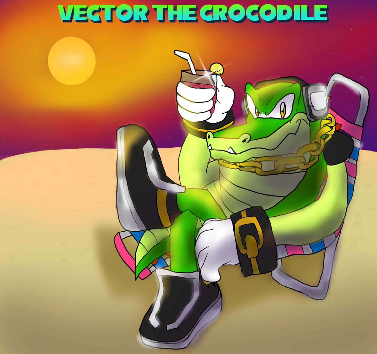 Vector The Crocodile In Action Wallpaper