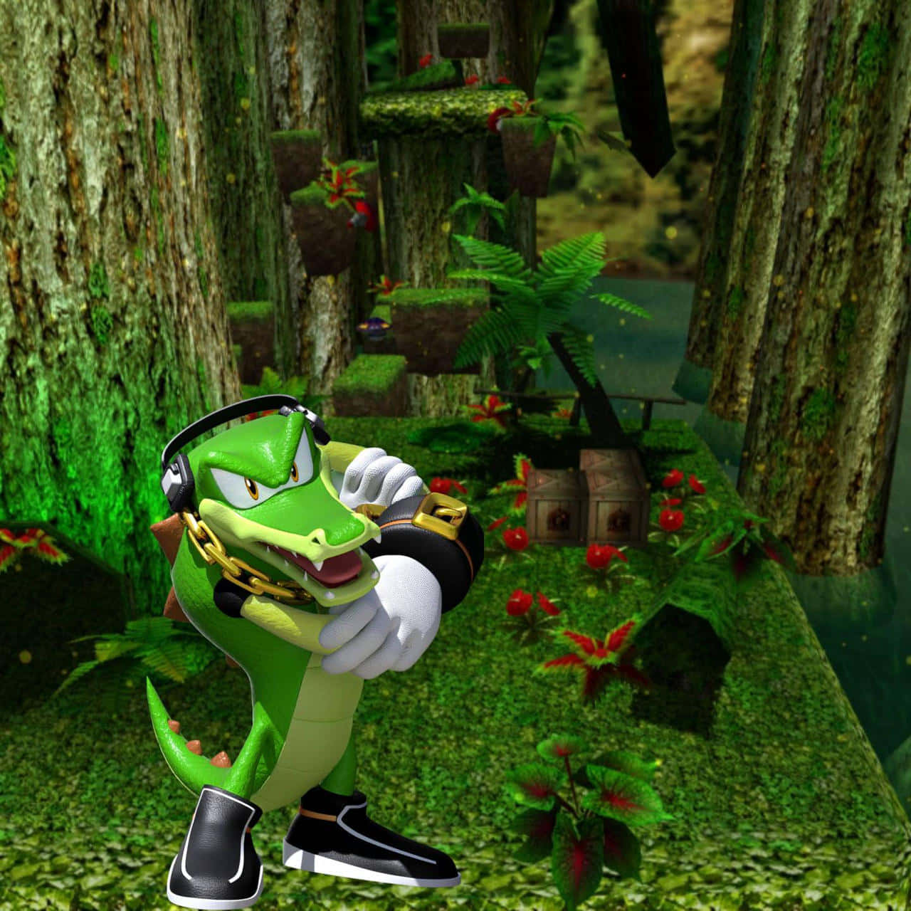 Vectorin Green Forest Zone Wallpaper