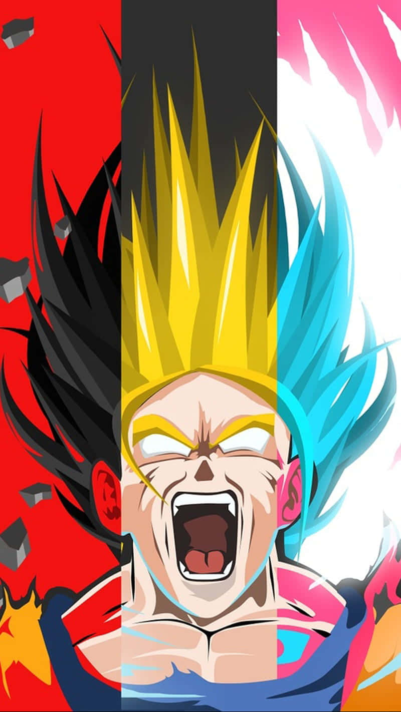 Vegeta And Goku In An Epic Battle Of Sheer Power Wallpaper