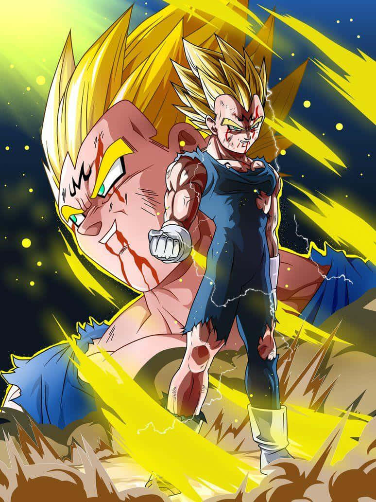 Vegeta Charges Up His Final Flash Attack Wallpaper