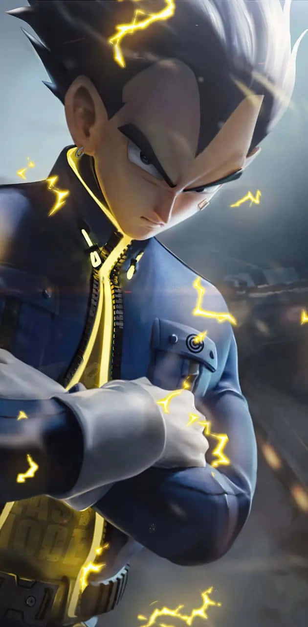 Vegeta Drip Meme Electric Aura Wallpaper