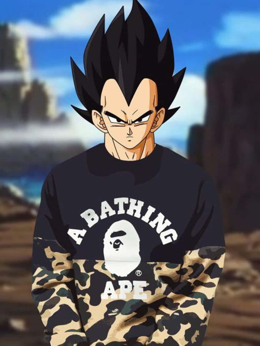 Vegeta Drip Meme Fashion Statement Wallpaper