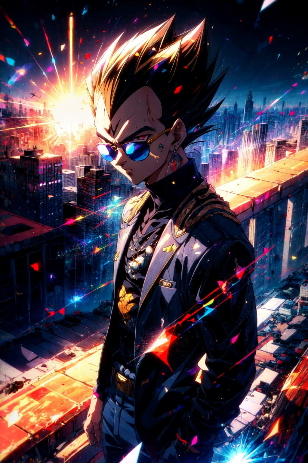 Vegeta Drip Urban Style Wallpaper