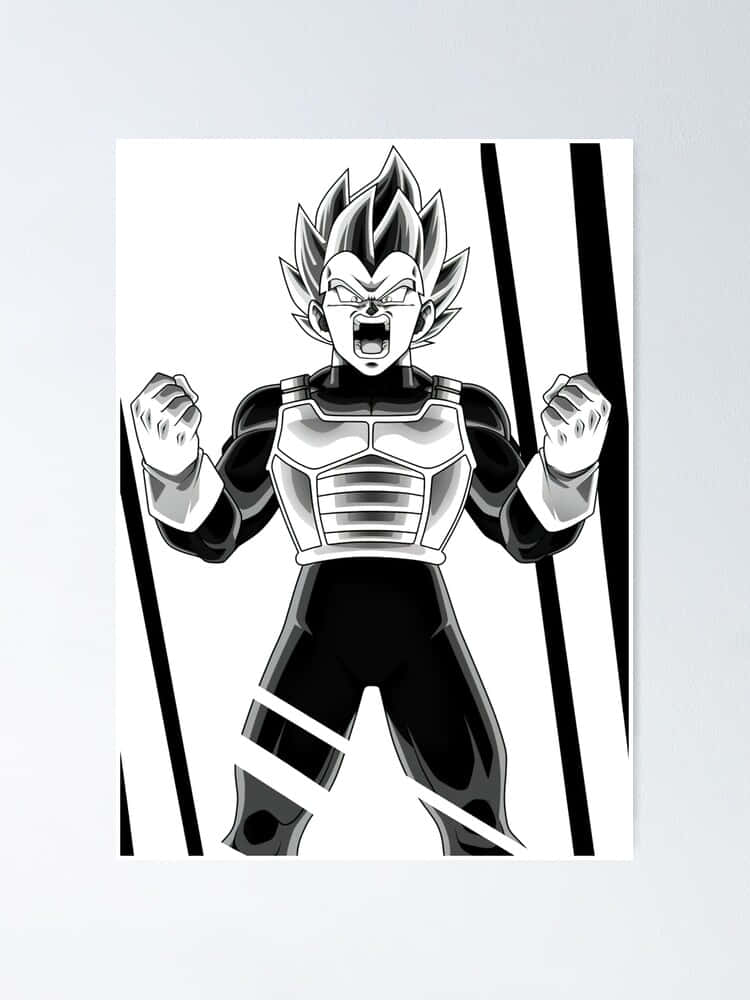 Vegeta In Black And White - Ssgss Wallpaper