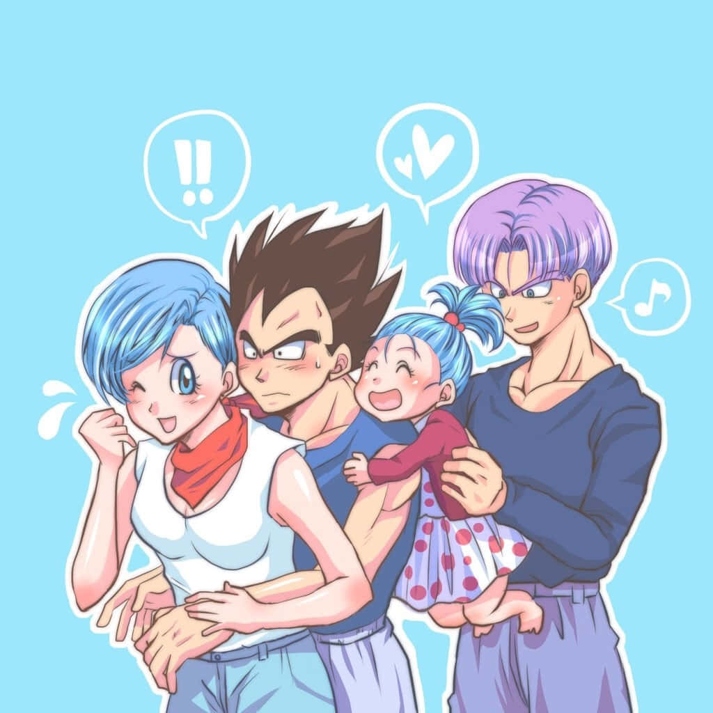 Vegeta's Family Bonding Moment Wallpaper