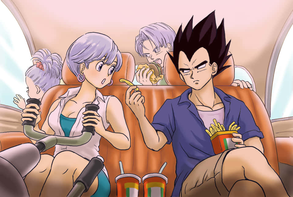 Vegeta's Family Portrait Wallpaper