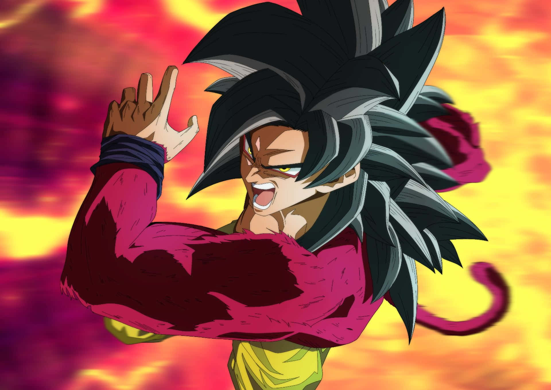 Vegeta's Power Reaches Its Limit As He Ascends To Super Saiyan 4 Wallpaper