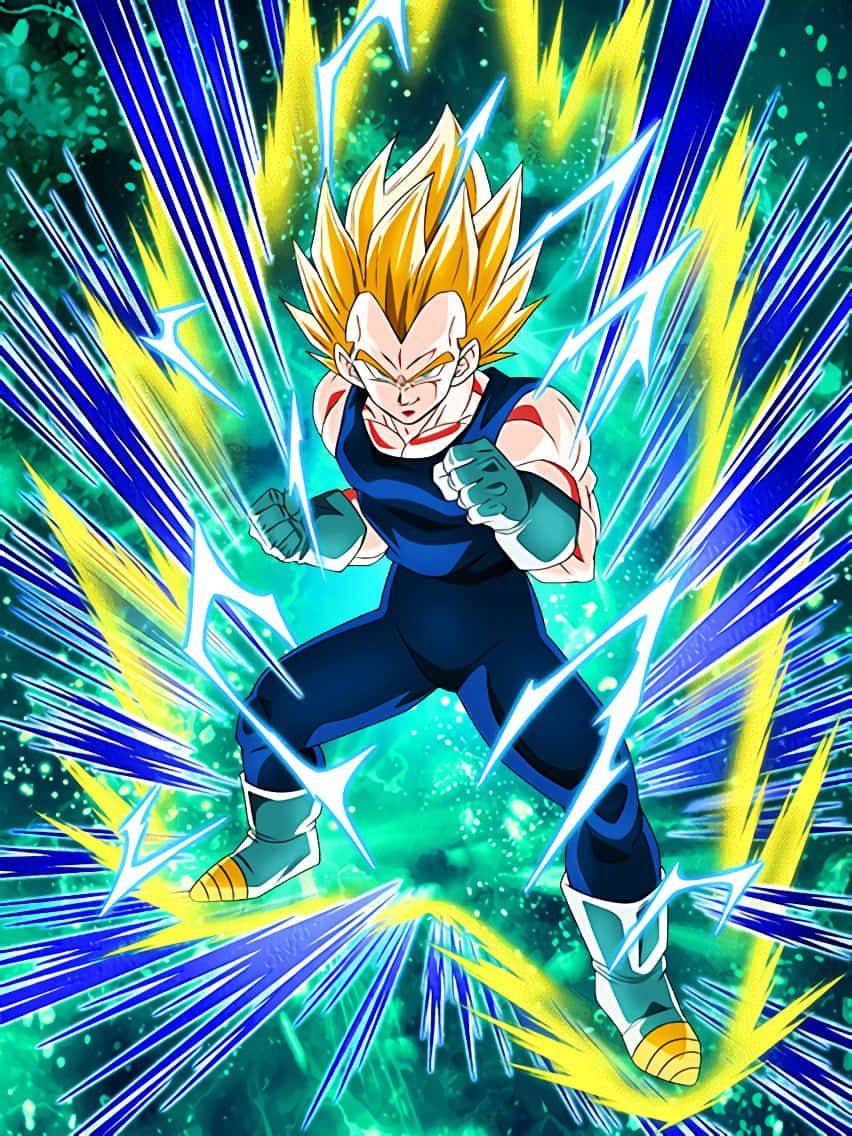 Vegeta Super Saiyan 2 Unleashing His Power Wallpaper