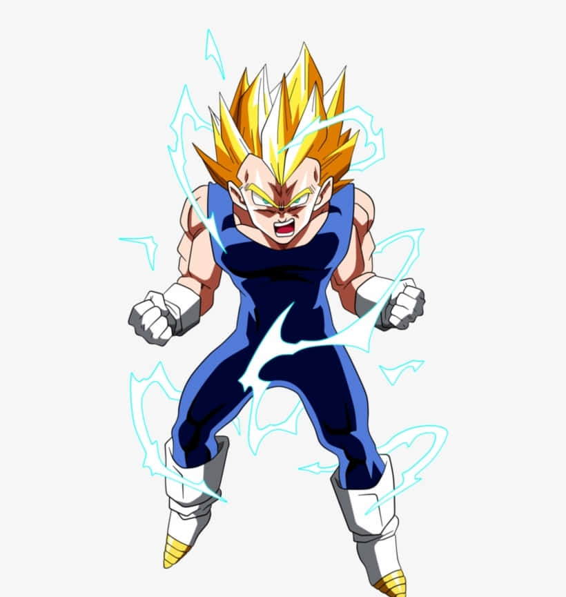 Vegeta Super Saiyan 2 Unleashing His Power Wallpaper