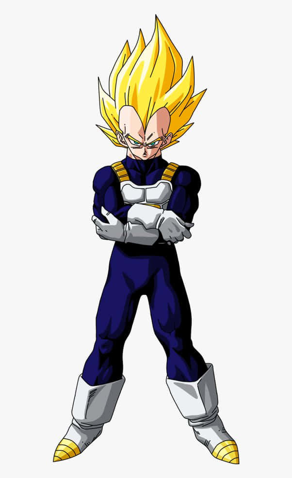 Vegeta Super Saiyan 2 Unleashing Power In Full Force Wallpaper