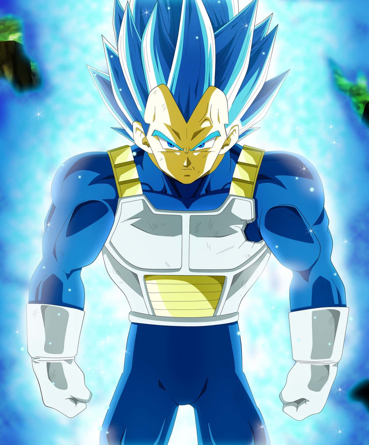 Vegeta Super Saiyan Blue Unleashing Power Wallpaper