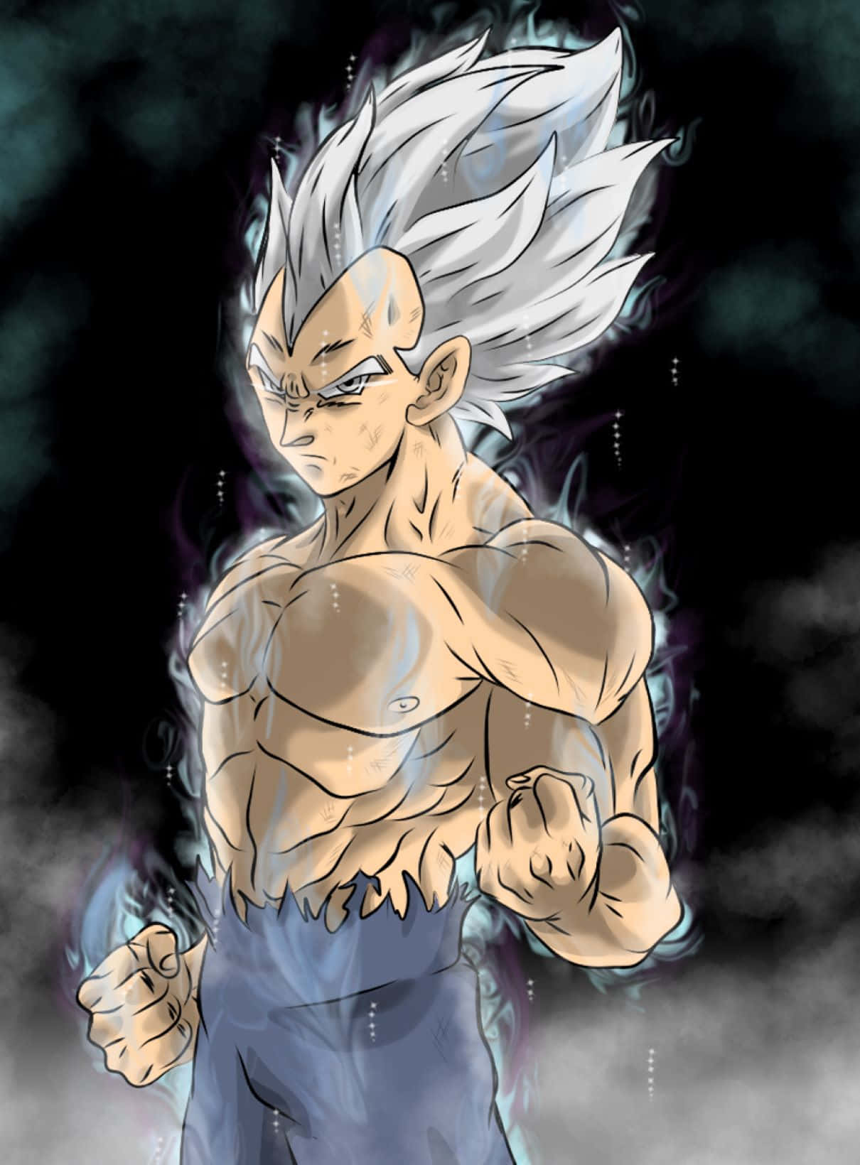 Vegeta Ultra Instinct Transformation Wallpaper