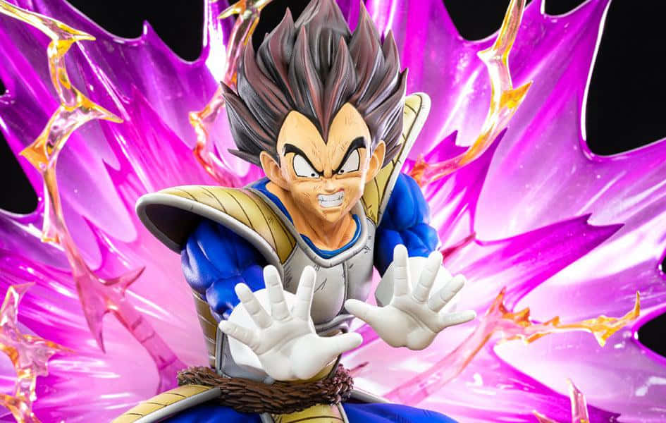 Vegeta Unleashes His Fearsome Galick Gun Wallpaper