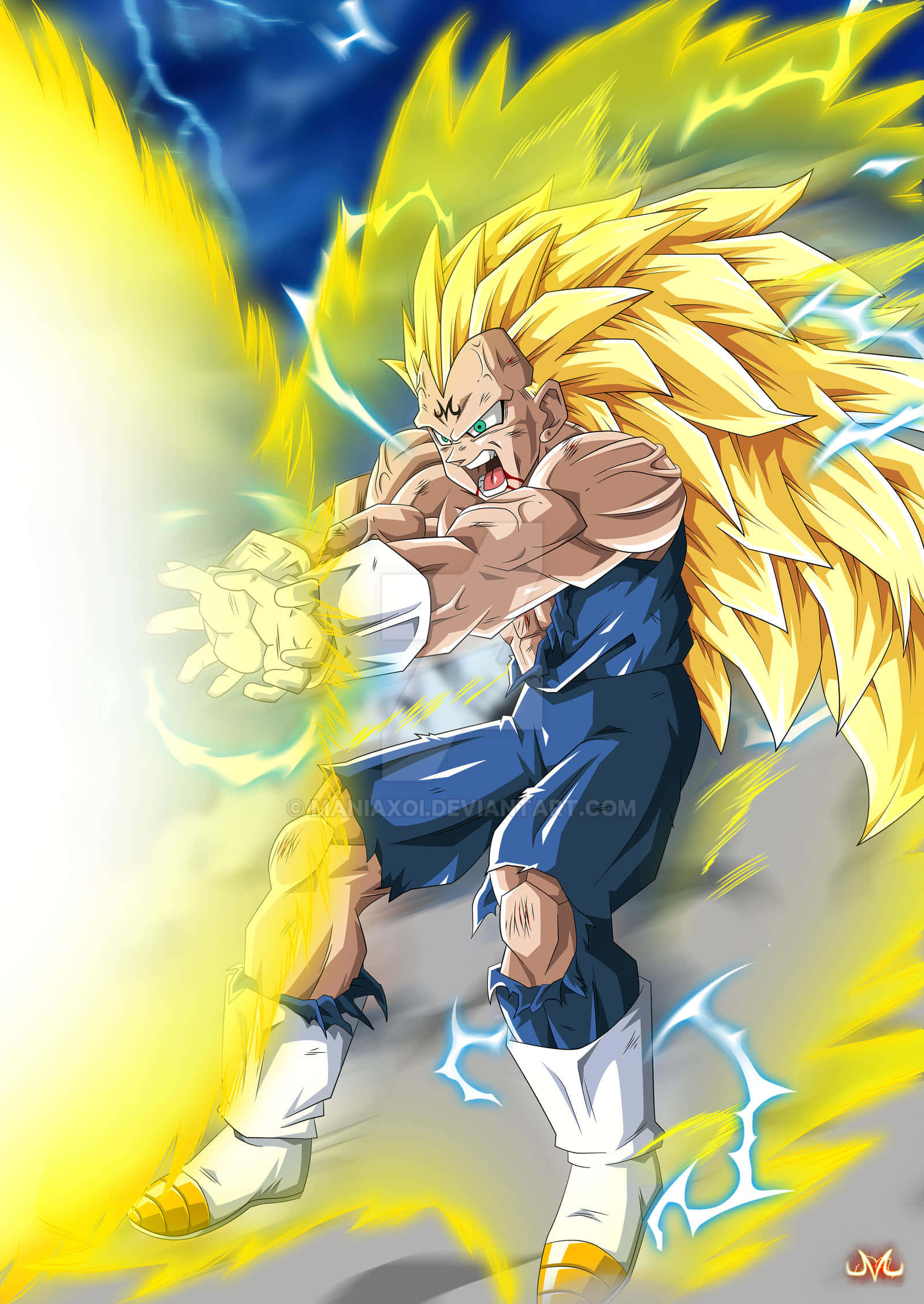 Vegeta Unleashes His Final Flash Wallpaper