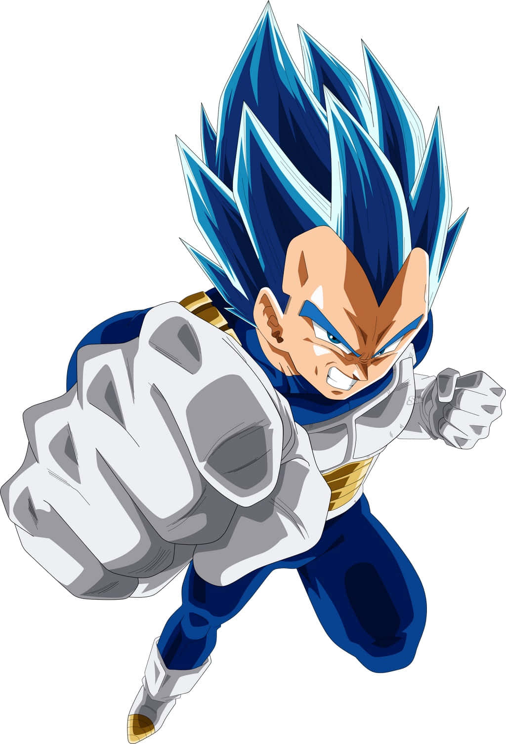 Vegeta Unleashes The Power - Super Saiyan Blue Wallpaper