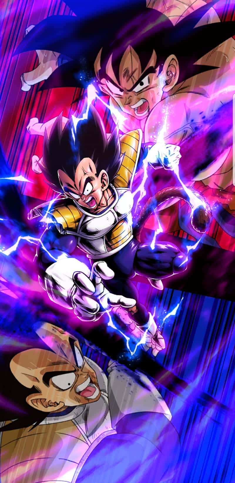 Vegeta Unleashing His Devastating Galick Gun Attack Wallpaper