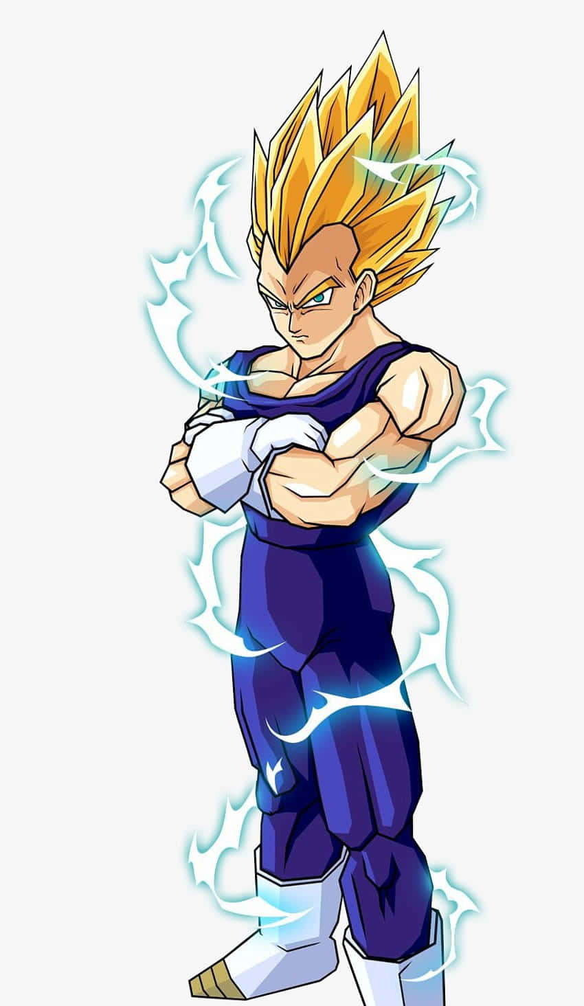 Vegeta Unleashing His Super Saiyan 2 Power Wallpaper