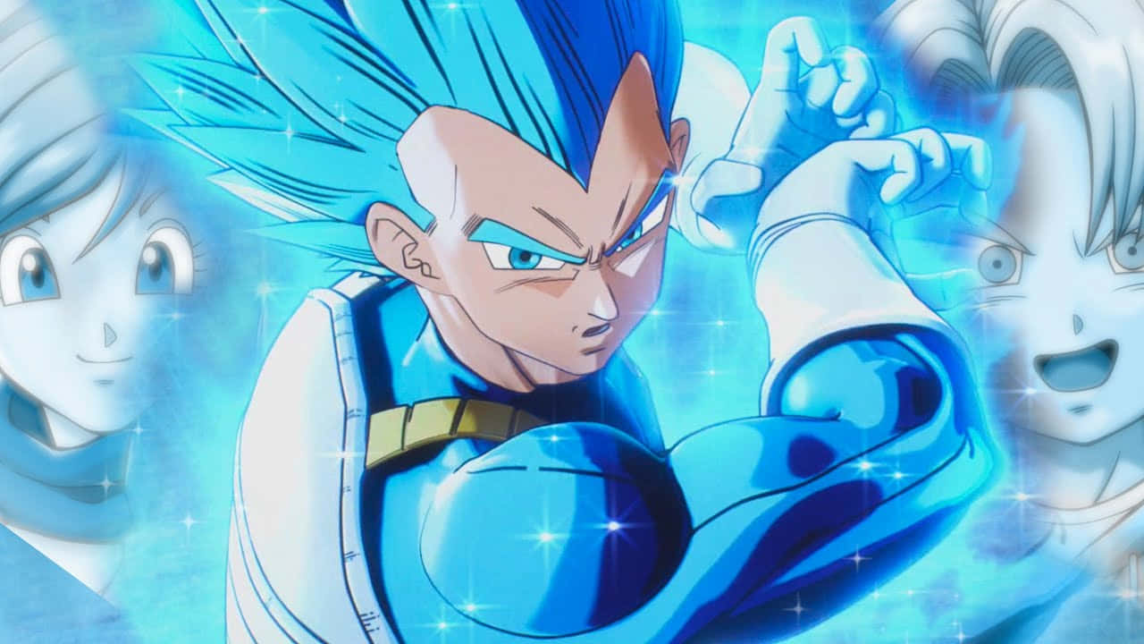 Vegeta Unleashing The Powerful Galick Gun Attack Wallpaper