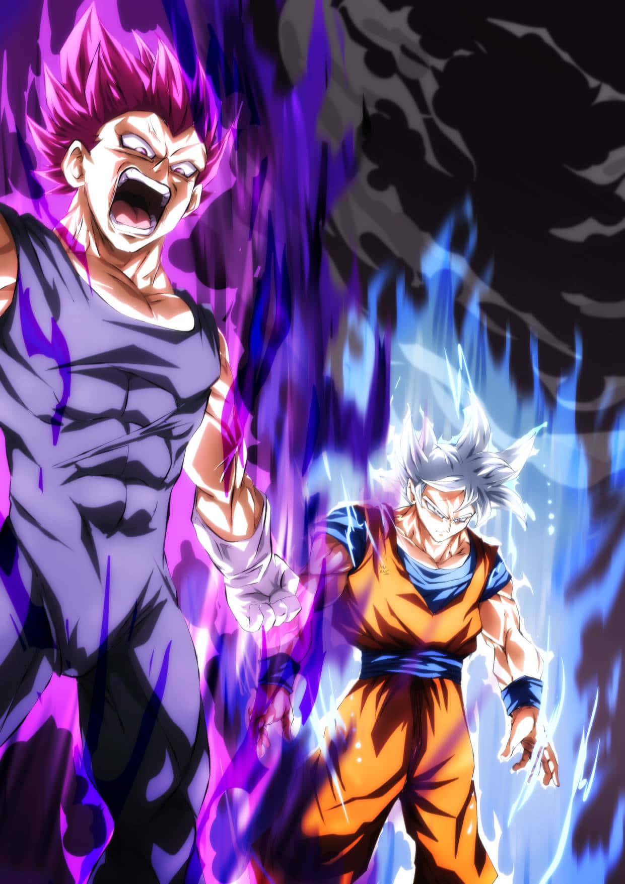 Vegetaand Goku Ultra Instinct Power Up Wallpaper