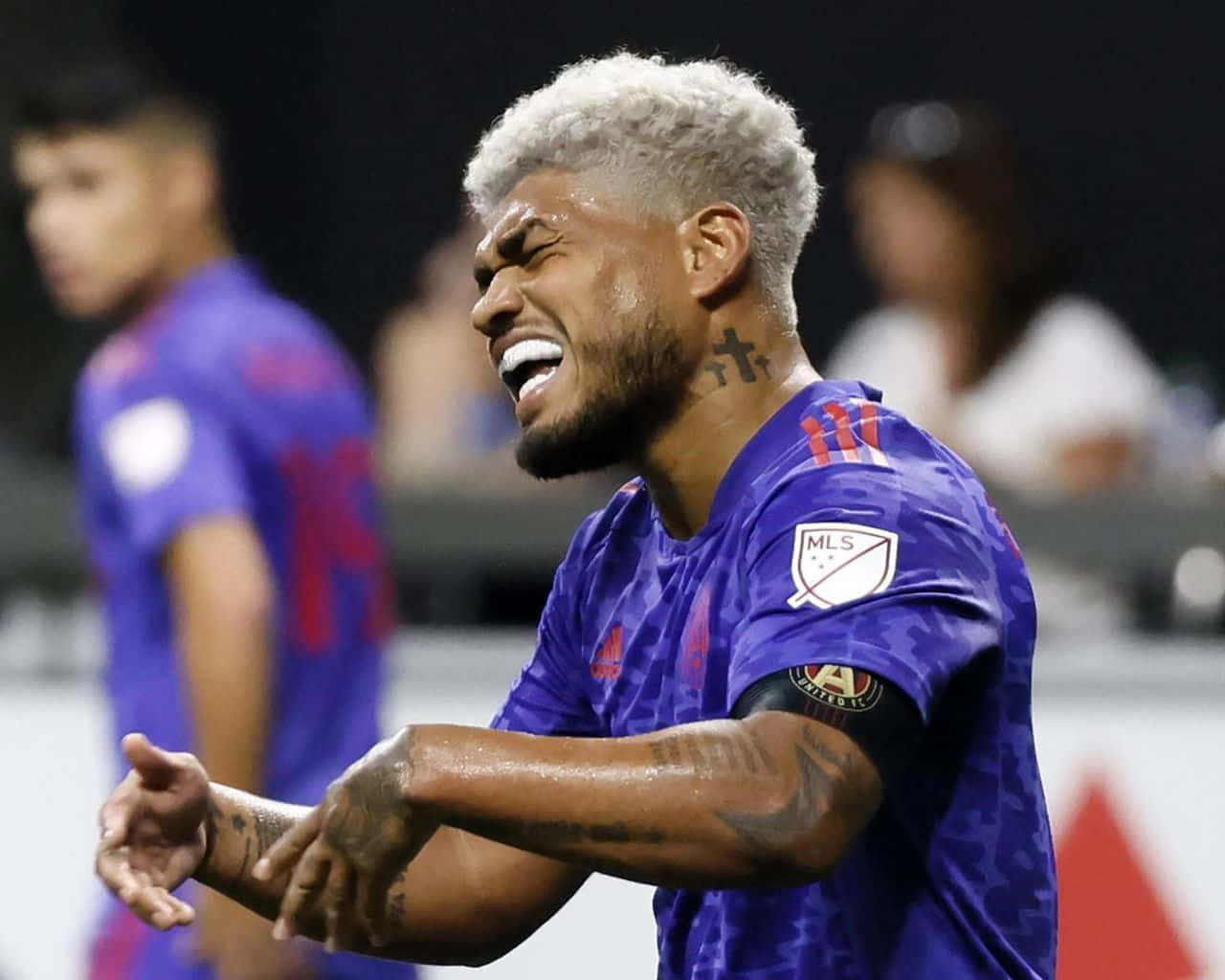 Venezuelan Footballer Josef Martinez Reacts During A Game Wallpaper