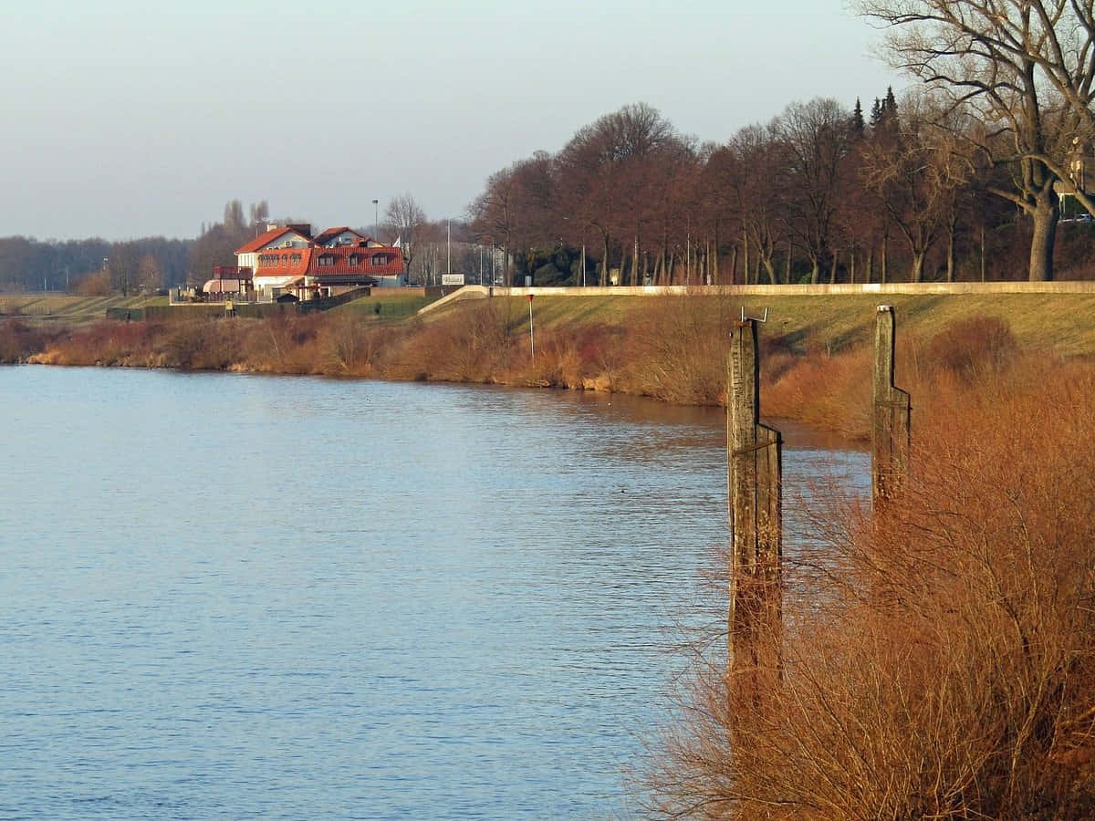 Venlo Riverfront Scenery Wallpaper