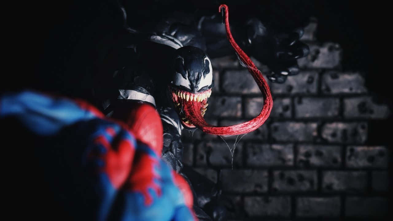 Venom, The Dangerously Powerful Symbiote From The Spider-man Comics Wallpaper