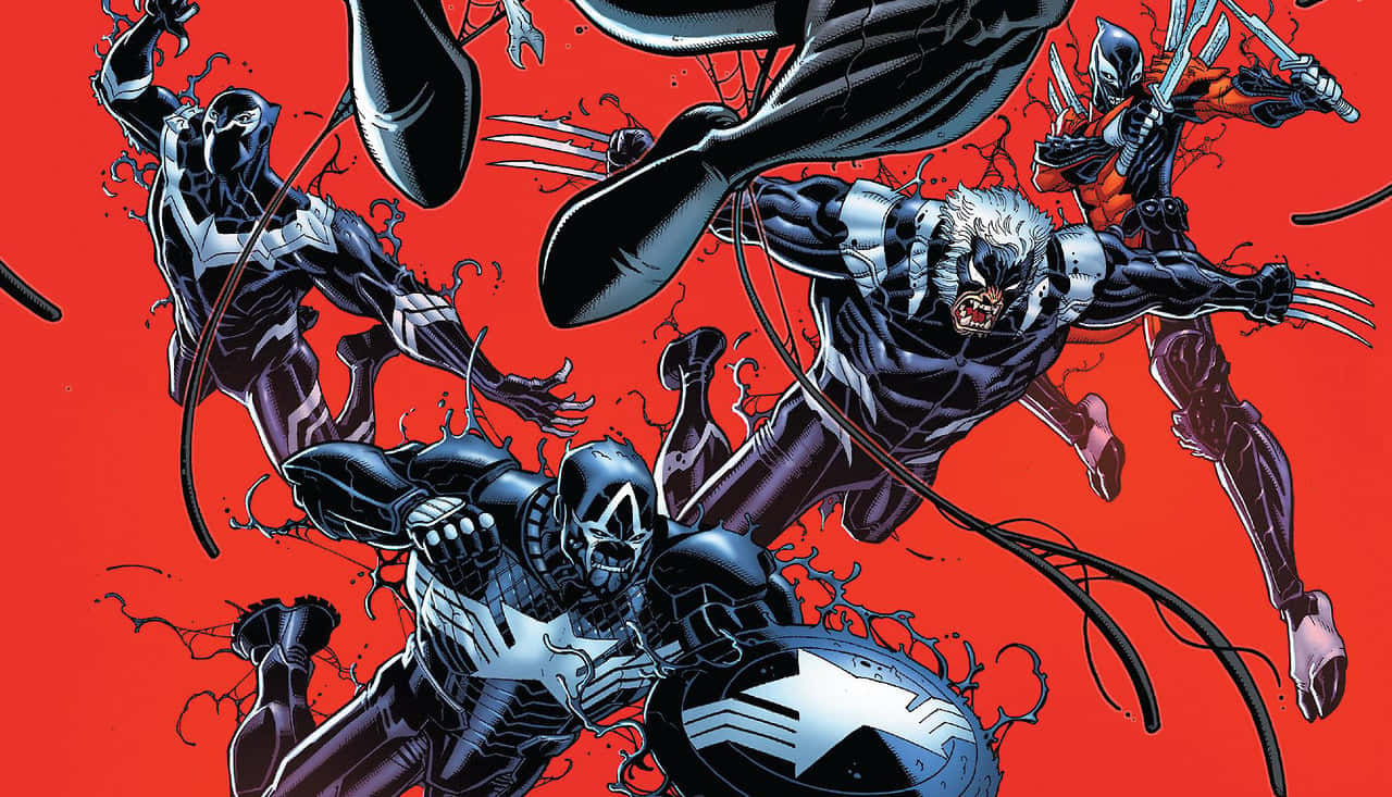 Venomverse Wallpaper Featuring Venom And Carnage Wallpaper