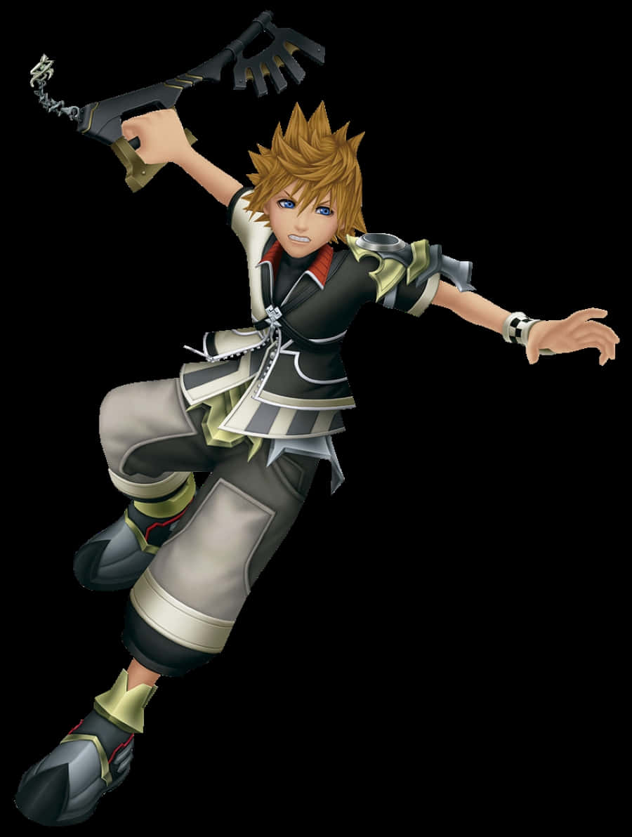 Ventus Wielding His Keyblade In Kingdom Hearts Wallpaper