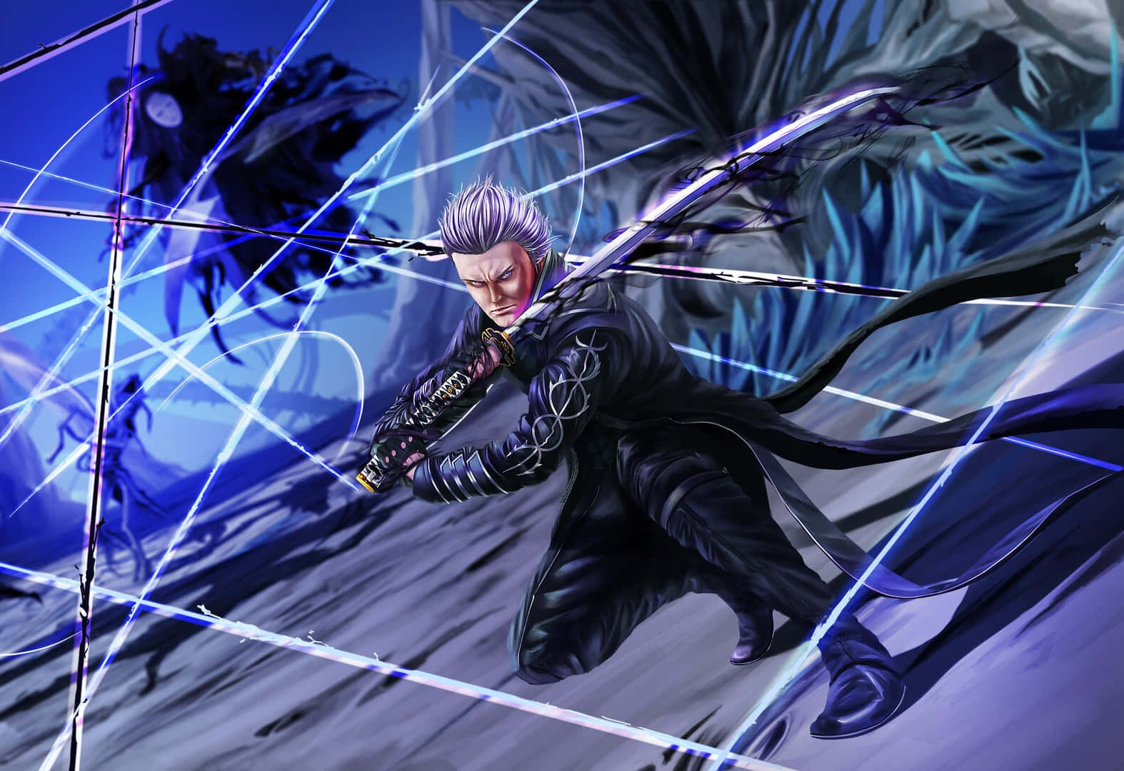 Vergil Swordmaster Artwork Wallpaper