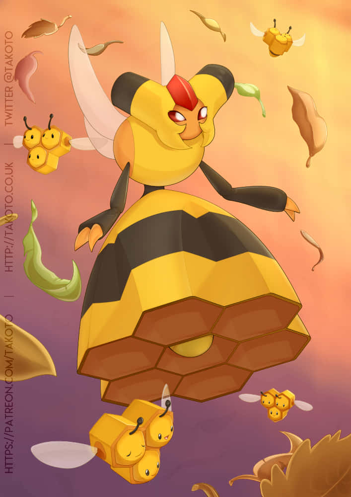 Vespiquen And Combee Yellow Aesthetic Phone Wallpaper