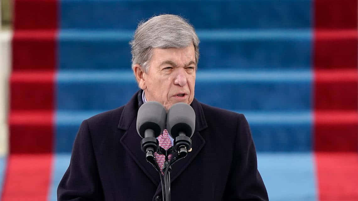 Veteran Politician Roy Blunt Stands With Staircase Background Wallpaper