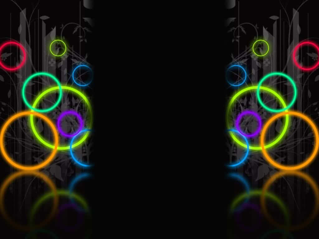 Vibrant Abstract Lights Illuminate In The Dark. Wallpaper