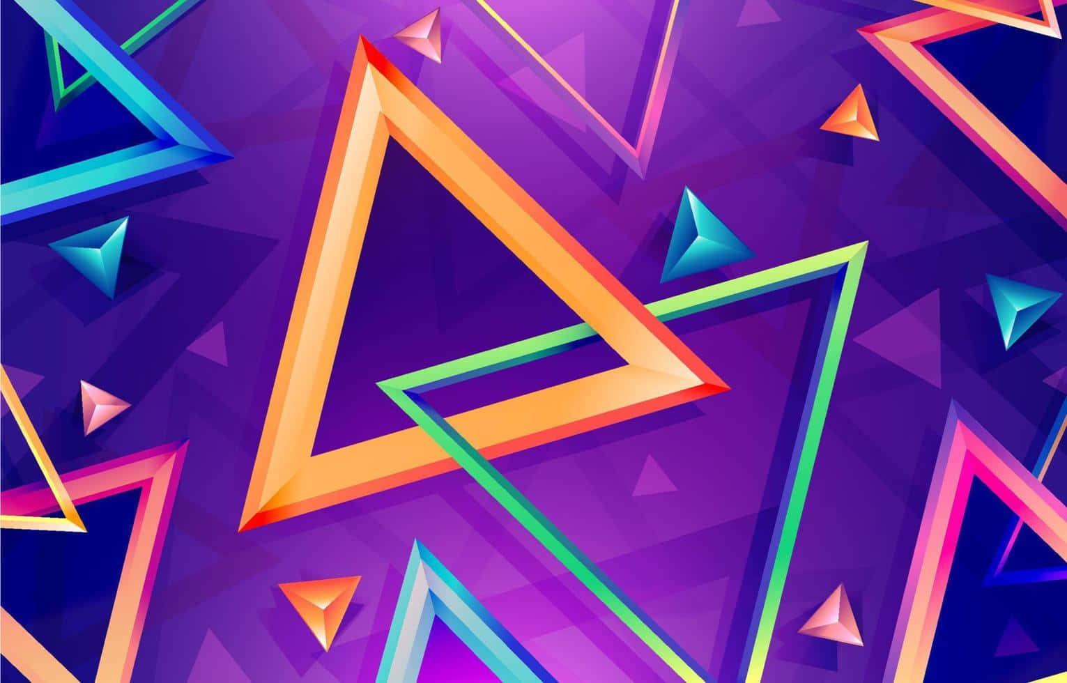 Vibrant Abstract Triangles Background Wallpaper