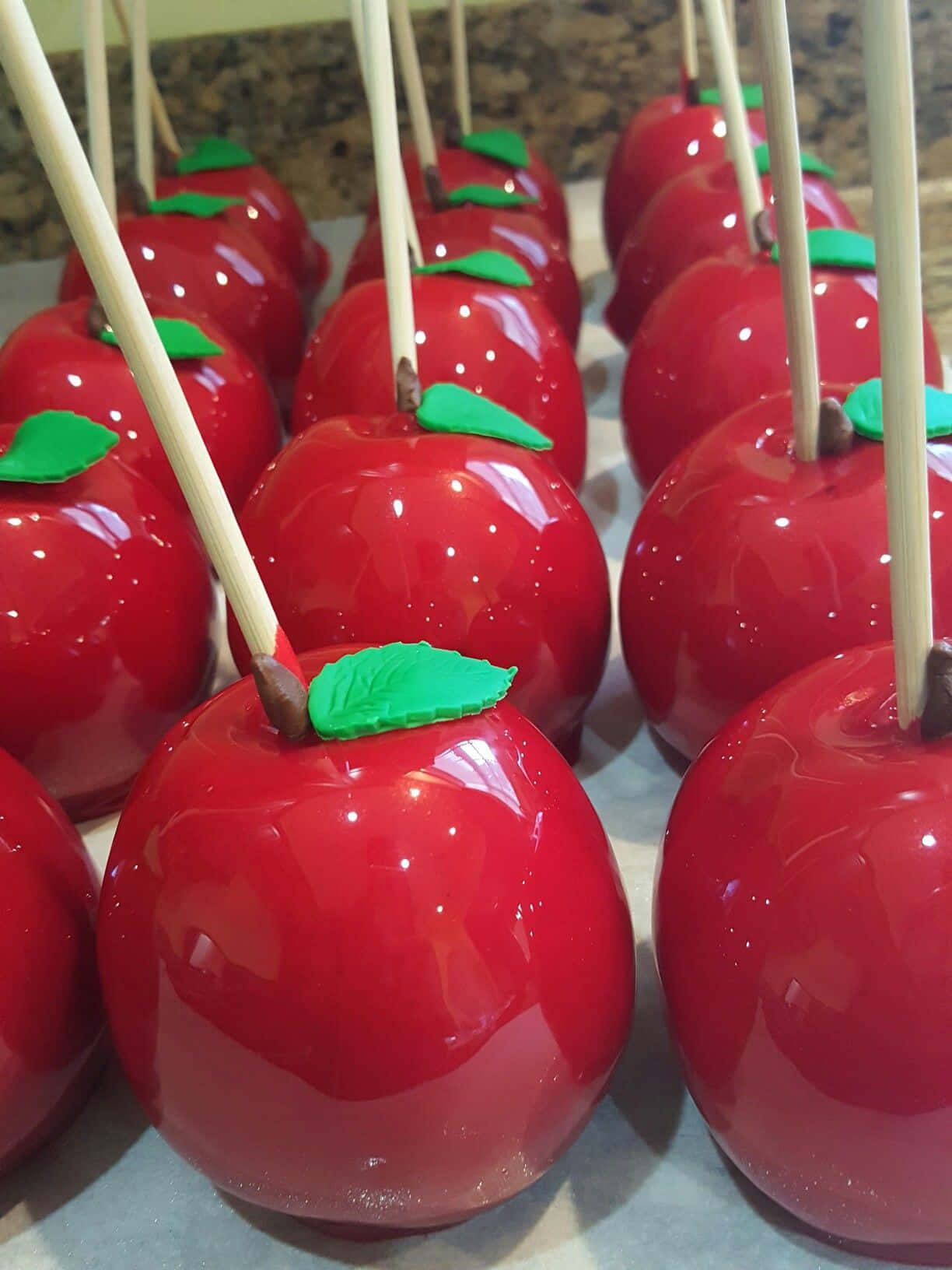 Vibrant And Delicious Candy Apples Wallpaper