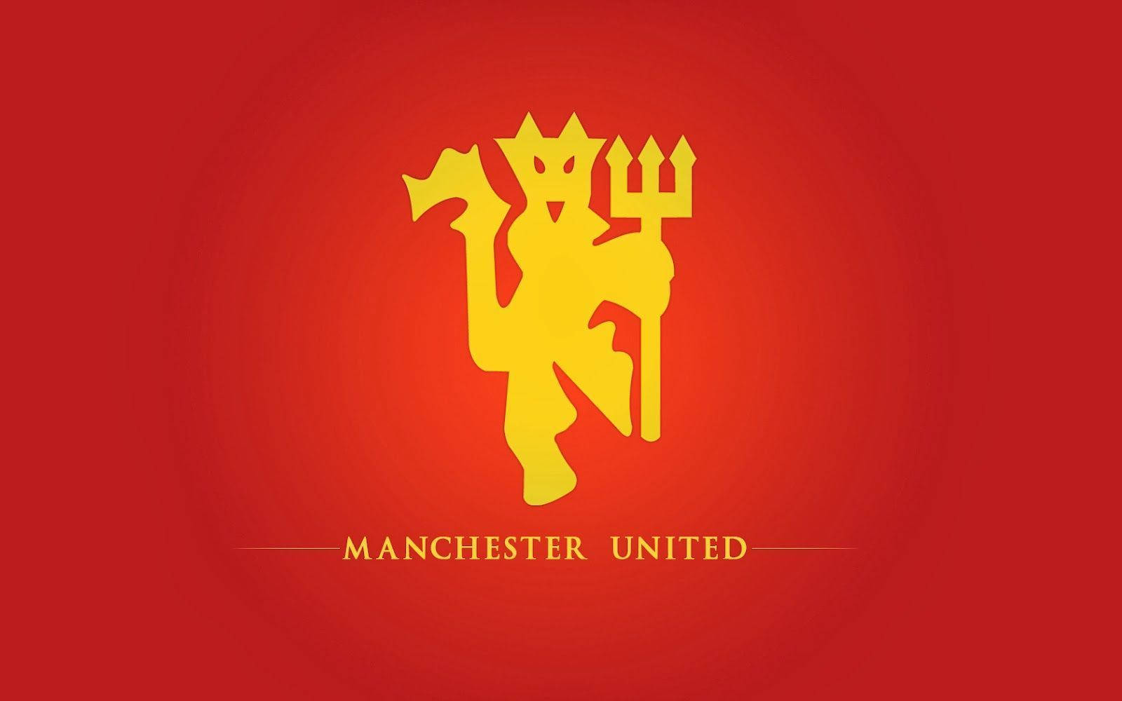 Vibrant And Iconic Manchester United Logo On A Dark Background Wallpaper