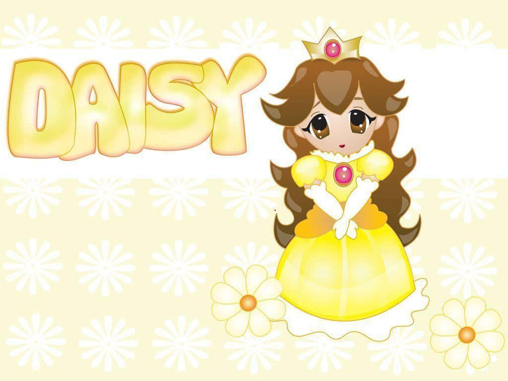 Vibrant And Lively Princess Daisy In Action Wallpaper