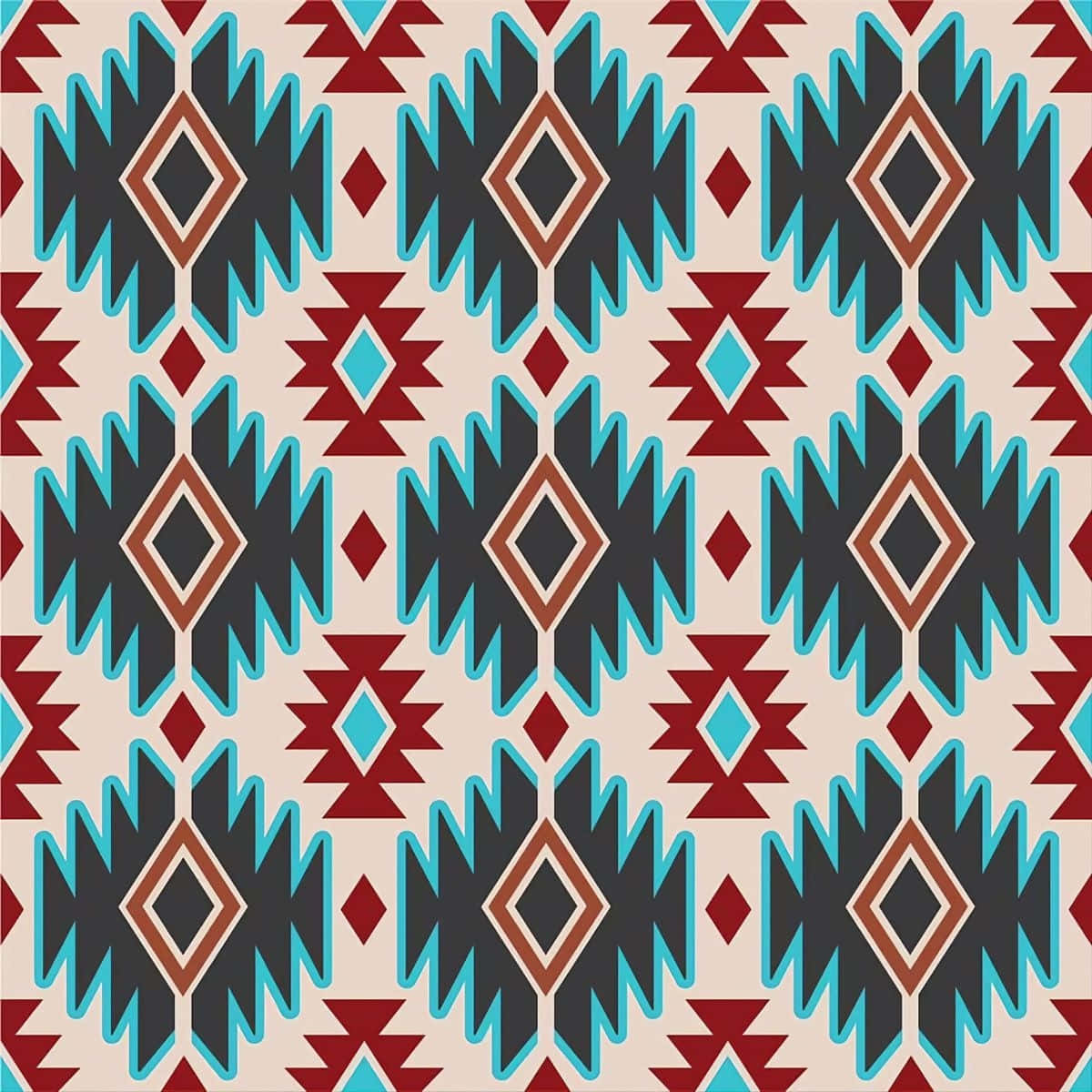 Vibrant Aztec Pattern Design Wallpaper