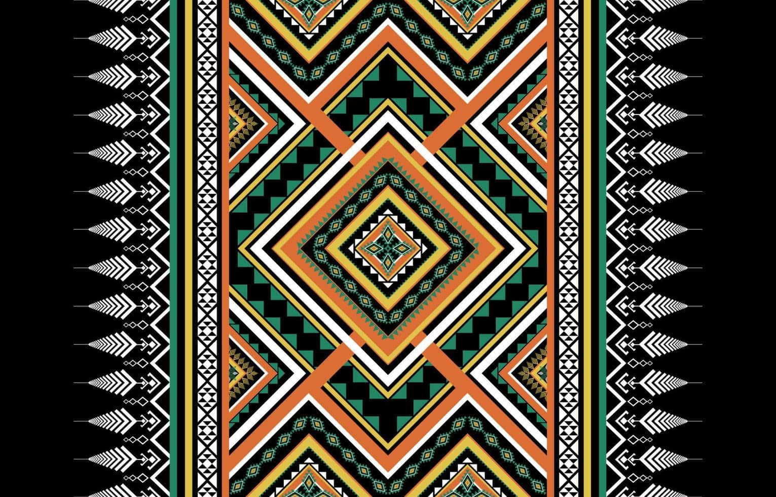 Vibrant Aztec Pattern Design Wallpaper