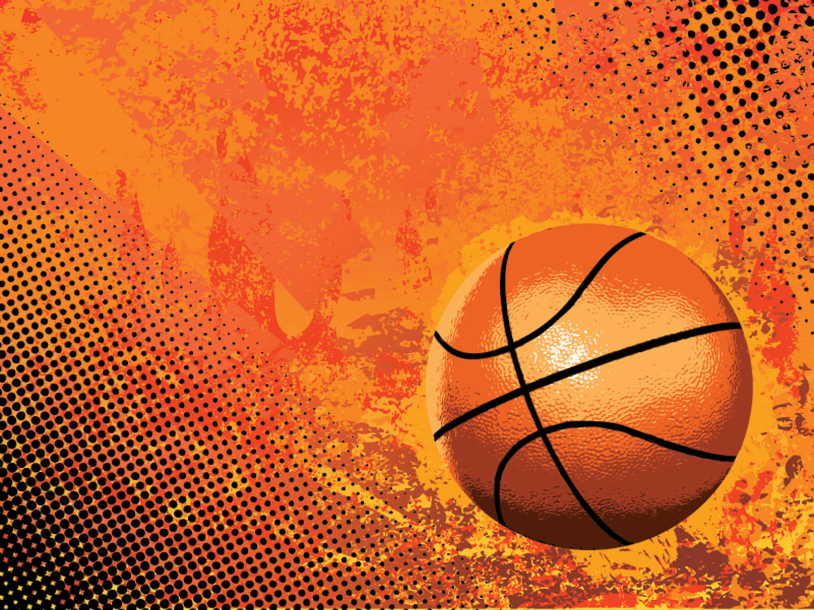 Vibrant Basketball Abstract Background Wallpaper