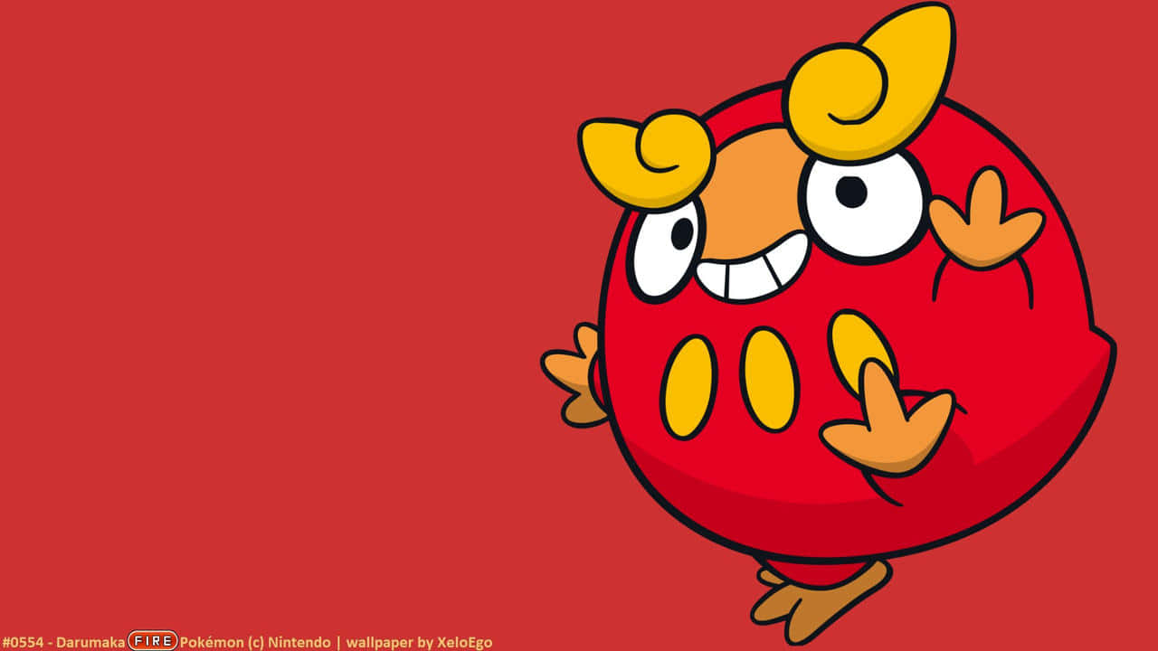 Vibrant Darumaka On A Playful Stance Wallpaper