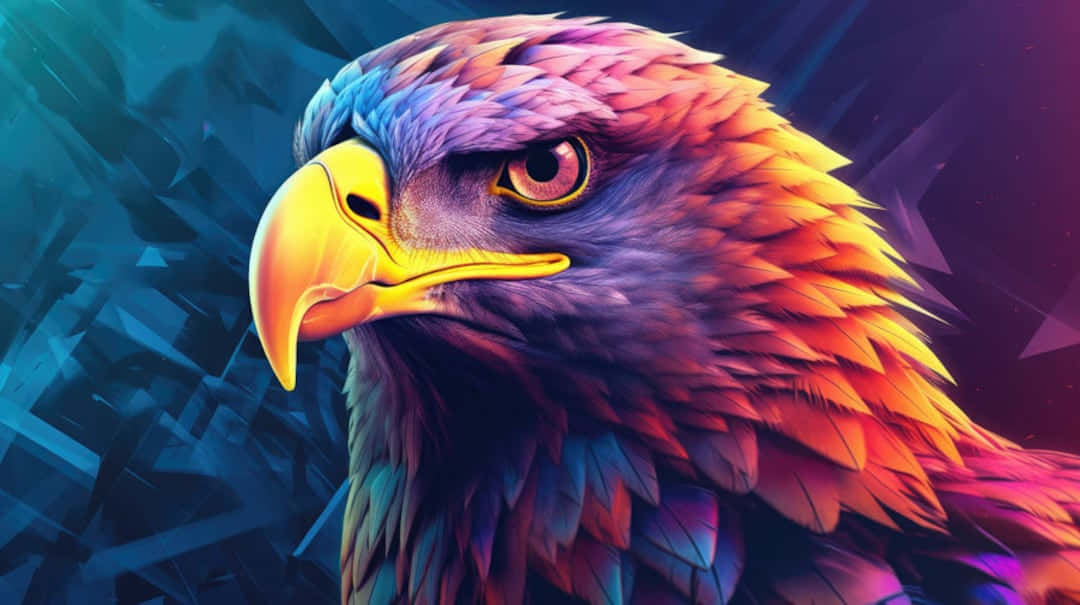 Vibrant Digital Art Philippine Eagle Wallpaper