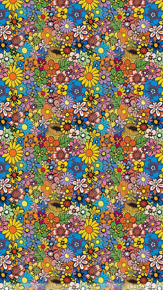 Vibrant Essence Of 70's Hippie Culture Wallpaper