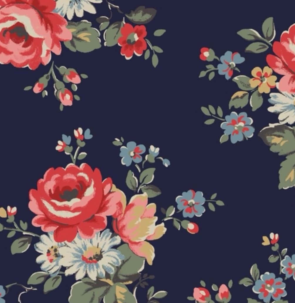 Vibrant Floral Print Wallpaper Wallpaper