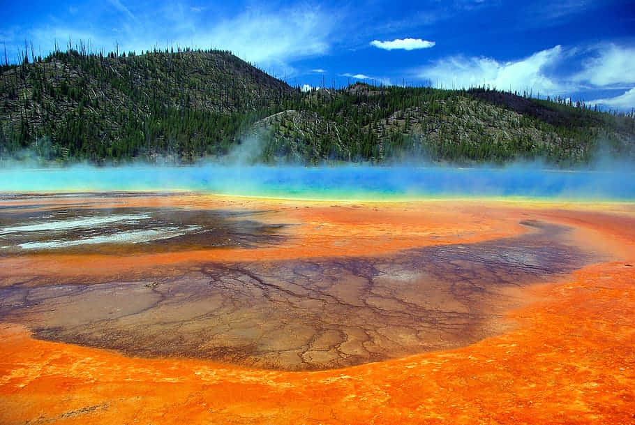 Vibrant_ Geothermal_ Spring_ Landscape Wallpaper