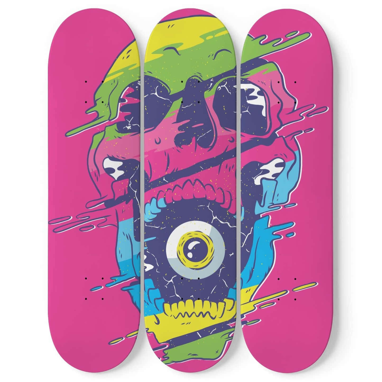 Vibrant Graffiti Skateboard Deck Design Wallpaper