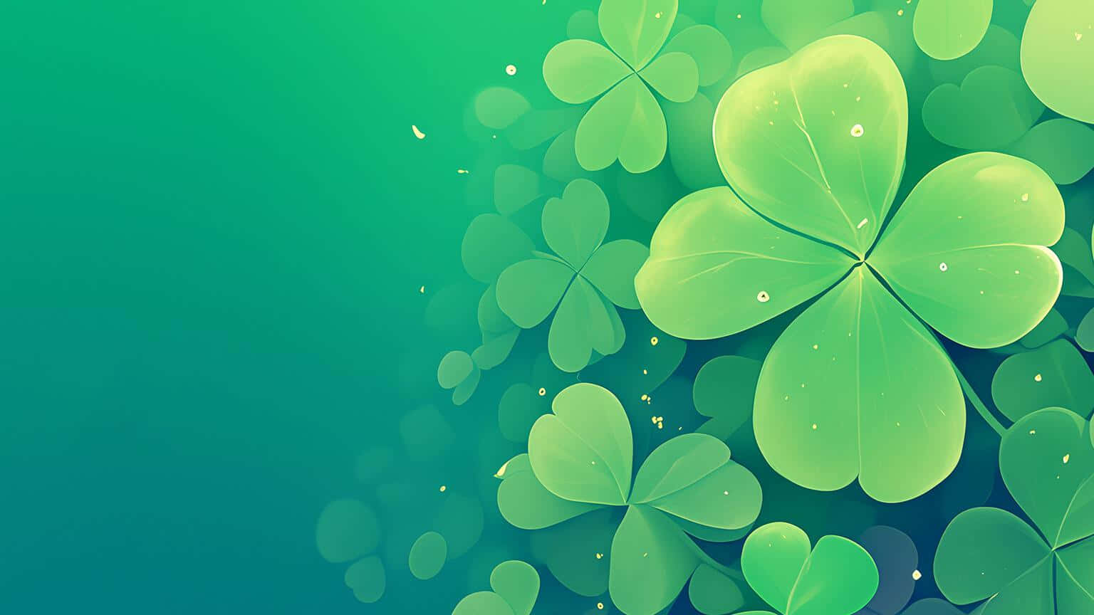 Vibrant Green Shamrock Background Wallpaper